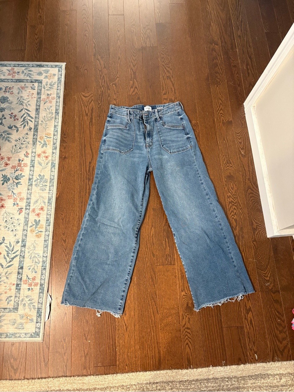 Kensie Wide-Leg Jeans in Medium Blue Wash
